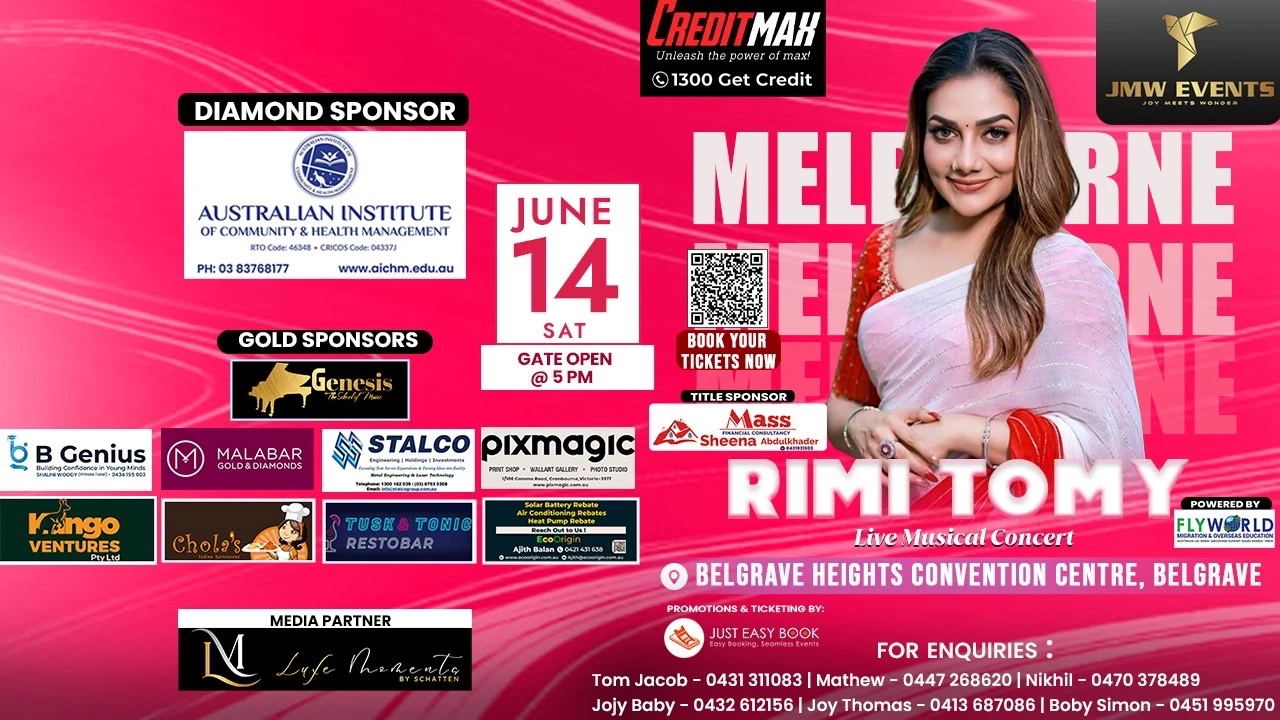 RIMI TOMY LIVE MUSICAL CONCERT 2025 - MELBOURNE