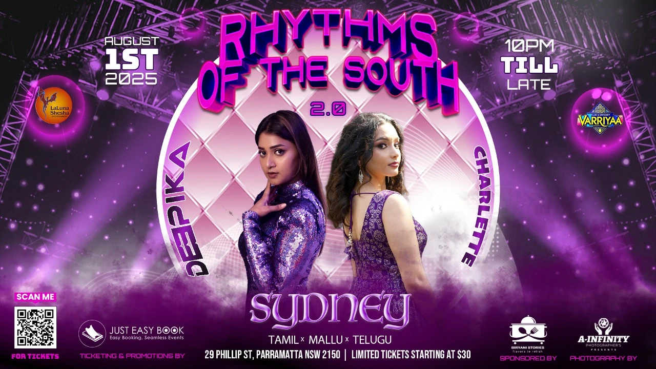 Rhythms Of The South 2.0 Sydney | Ft Charlette Ginu & DJ Deepika