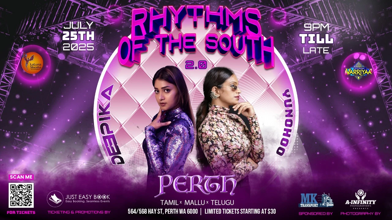 Rhythms Of The South 2.0 Perth | Ft Yunohoo & DJ Deepika