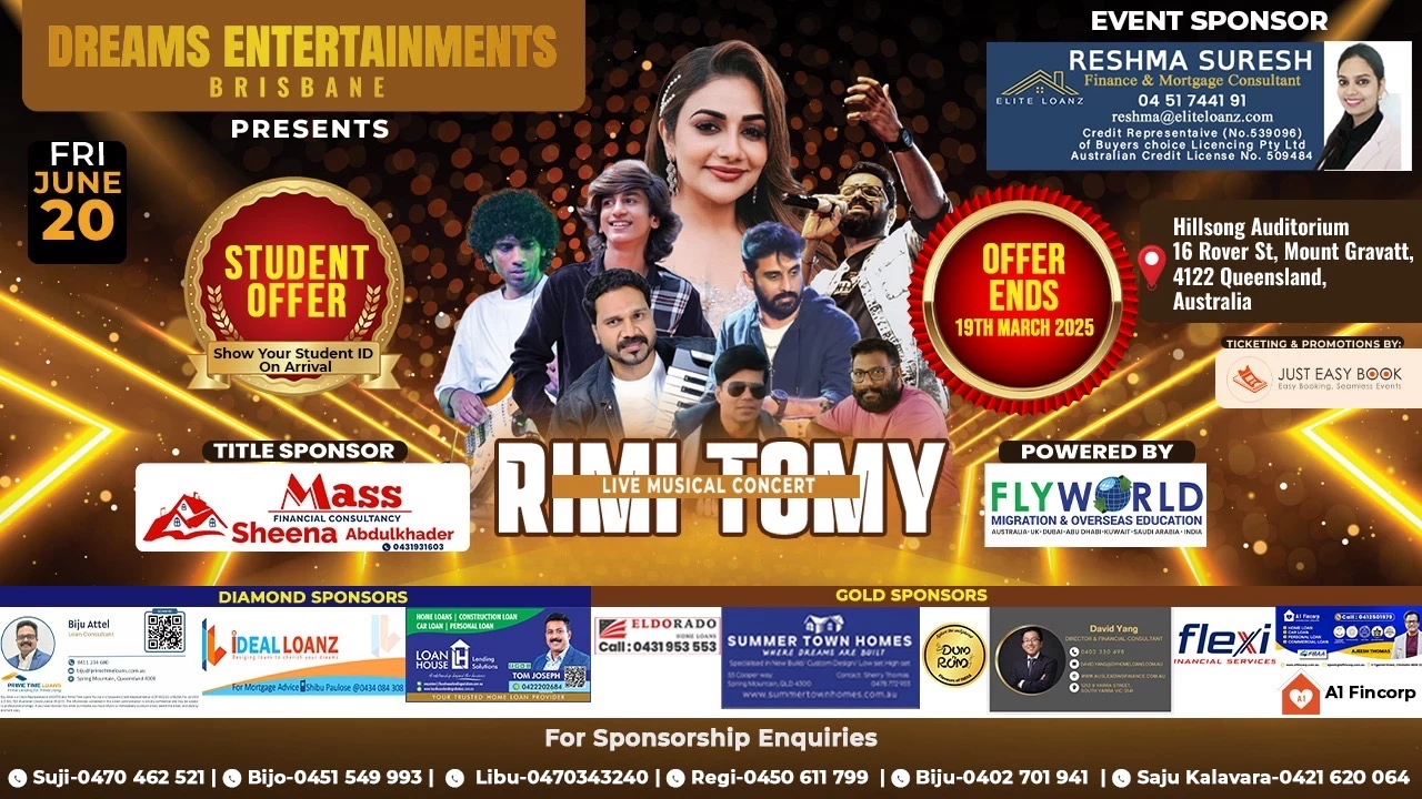 RIMI TOMY LIVE MUSICAL CONCERT 2025 - BRISBANE